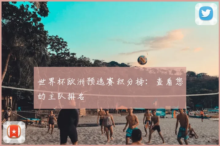世界杯欧洲预选赛积分榜:查看您的主队排名
